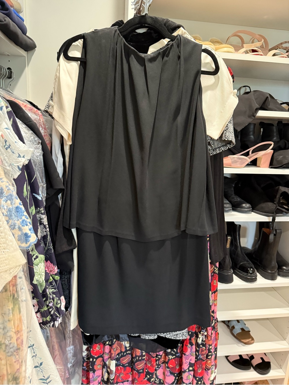 Cynthia Steffe Black Layered Sleeveless Dress